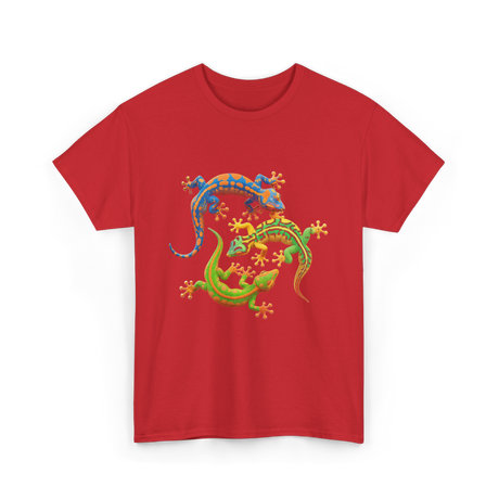 Cute Gecko Wildlife Lizard T-Shirt - Red