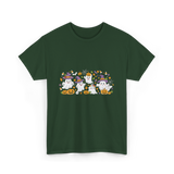 Cute Halloween Ghosts Halloween T-Shirt - Forest Green