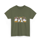 Cute Halloween Ghosts Halloween T-Shirt - Military Green