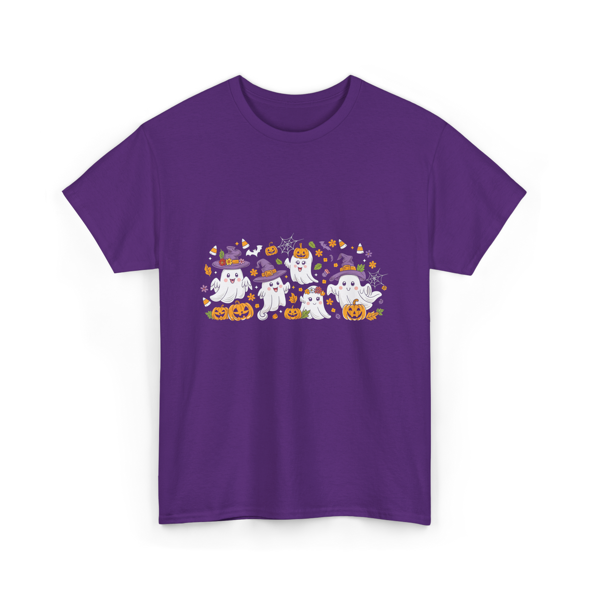 Cute Halloween Ghosts Halloween T-Shirt - Purple