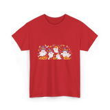 Cute Halloween Ghosts Halloween T-Shirt - Red