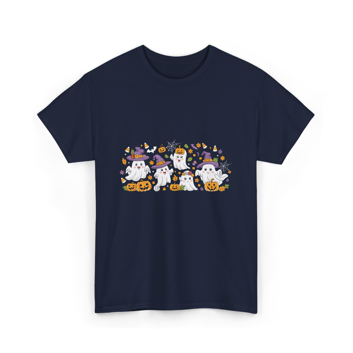 Cute Halloween Ghosts Halloween T-Shirt - Navy