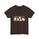 Cute Halloween Ghosts Halloween T-Shirt - Dark Chocolate