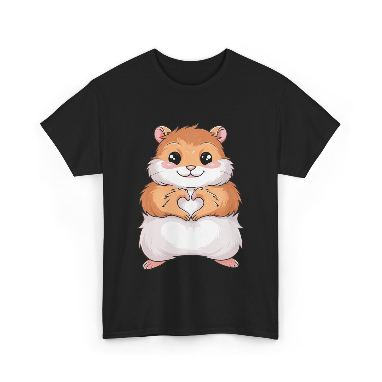 Cute Hamster Love Hammy T-Shirt - Black