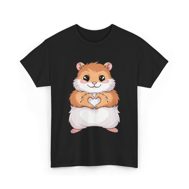 Cute Hamster Love Hammy T-Shirt - Black