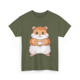 Cute Hamster Love Hammy T-Shirt - Military Green