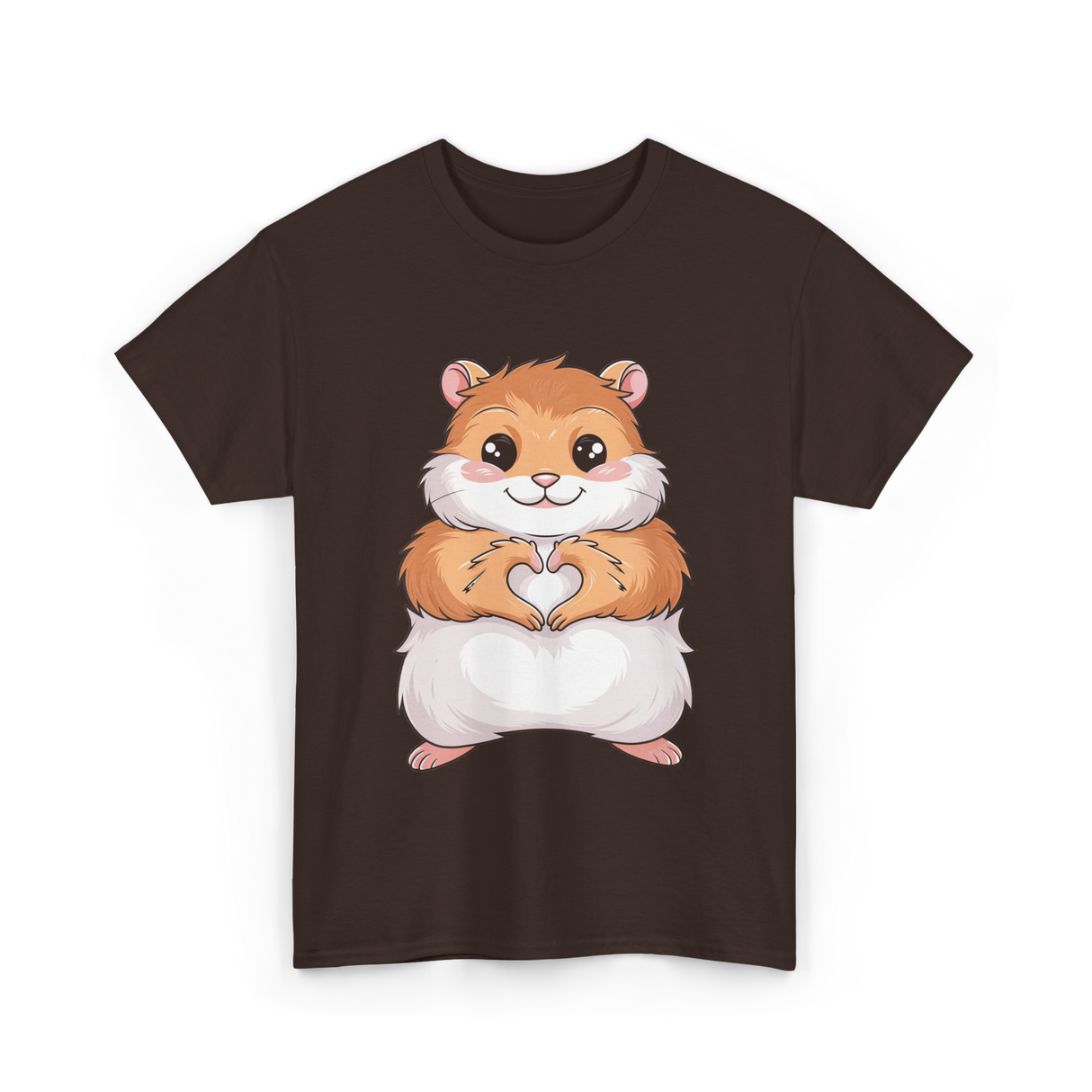 Cute Hamster Love Hammy T-Shirt - Dark Chocolate