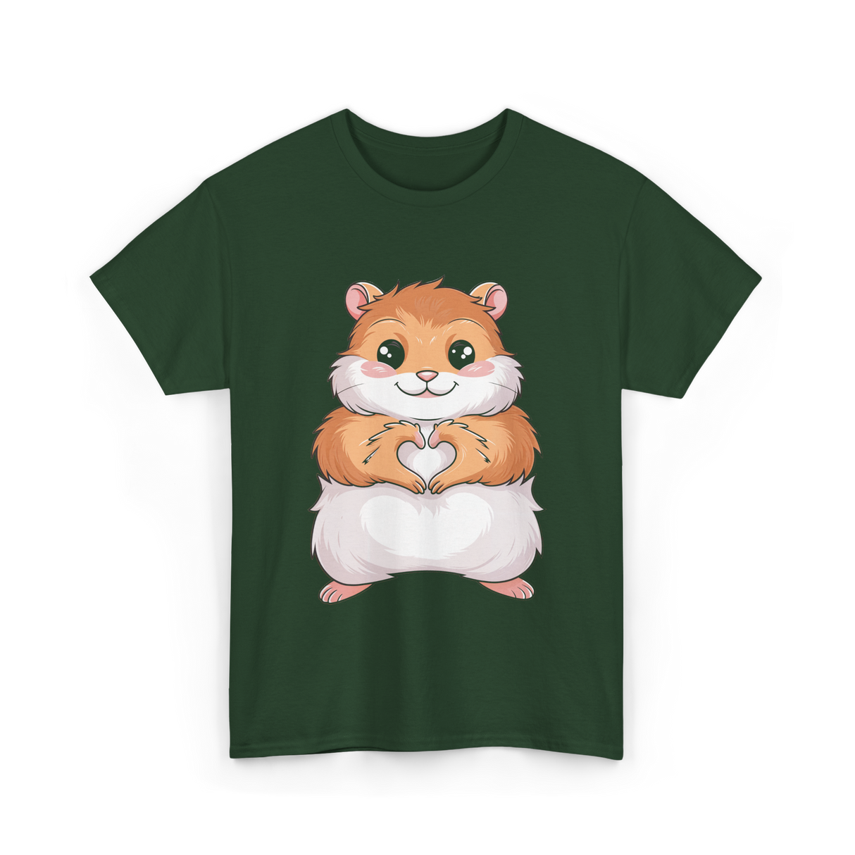 Cute Hamster Love Hammy T-Shirt - Forest Green