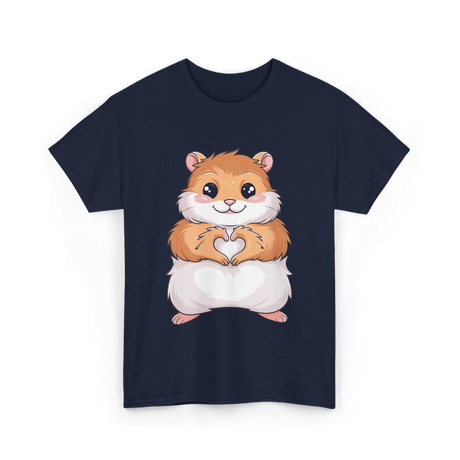 Cute Hamster Love Hammy T-Shirt - Navy