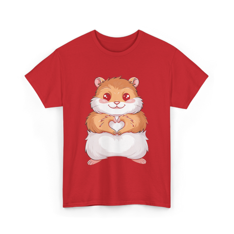 Cute Hamster Love Hammy T-Shirt - Red