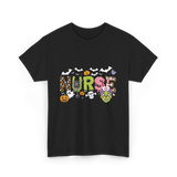 Cute Nurse Halloween Zombie Nurse T-Shirt - Black