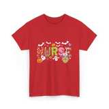 Cute Nurse Halloween Zombie Nurse T-Shirt - Red