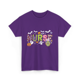 Cute Nurse Halloween Zombie Nurse T-Shirt - Purple