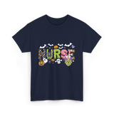 Cute Nurse Halloween Zombie Nurse T-Shirt - Navy