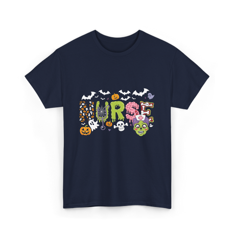 Cute Nurse Halloween Zombie Nurse T-Shirt - Navy