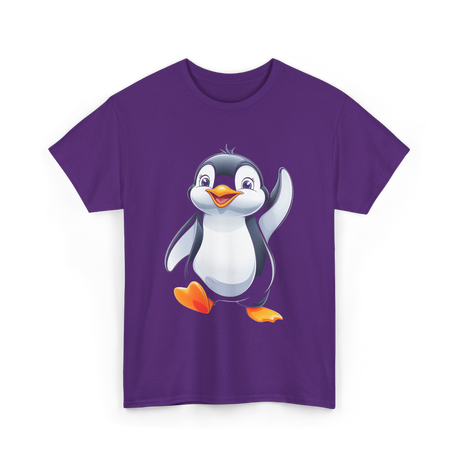 Cute Penguin Kids Penguin T-Shirt - Purple