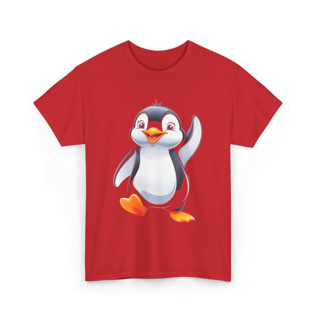 Cute Penguin Kids Penguin T-Shirt - Red