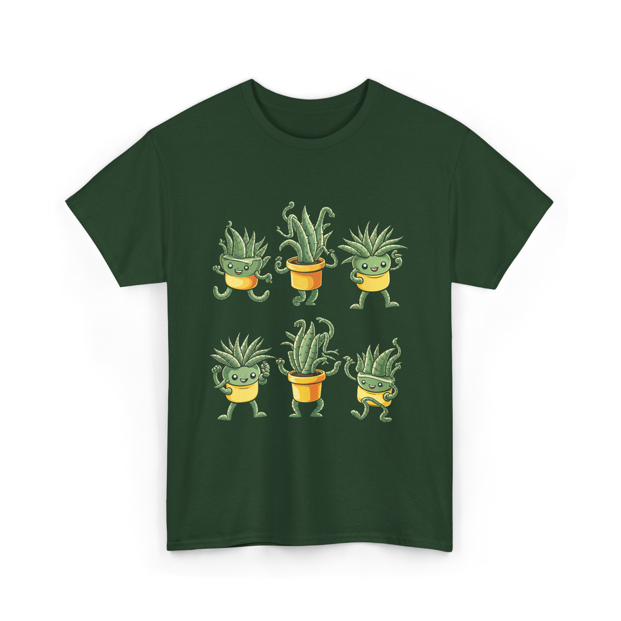 Cute Plants Plant Lover T-Shirt - Forest Green