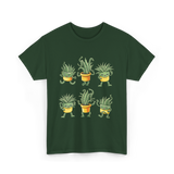 Cute Plants Plant Lover T-Shirt - Forest Green