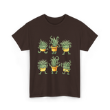 Cute Plants Plant Lover T-Shirt - Dark Chocolate