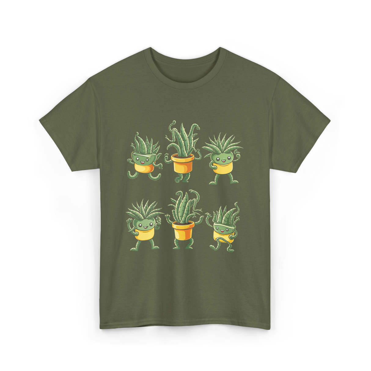 Cute Plants Plant Lover T-Shirt - Military Green