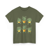 Cute Plants Plant Lover T-Shirt - Military Green