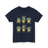 Cute Plants Plant Lover T-Shirt - Navy