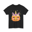 Cute Unicorn Pumpkin Kids Halloween T-Shirt - Black