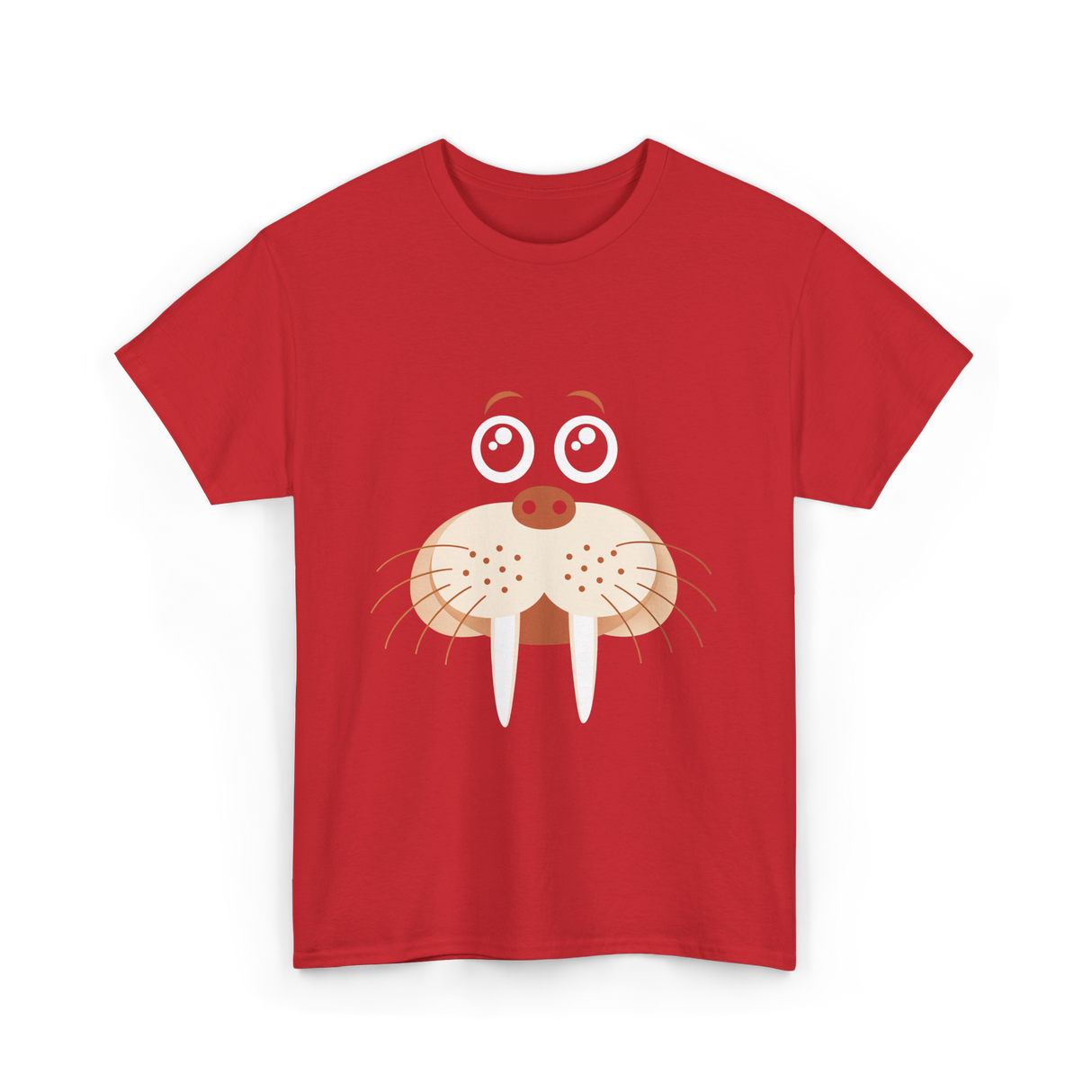 Cute Walrus Animal Costume Walrus T-Shirt - Red