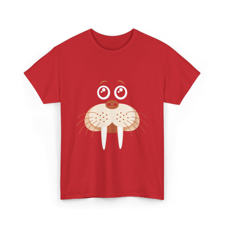 Cute Walrus Animal Costume Walrus T-Shirt - Red