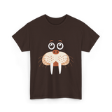 Cute Walrus Animal Costume Walrus T-Shirt - Dark Chocolate