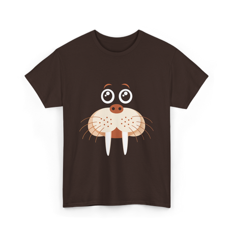 Cute Walrus Animal Costume Walrus T-Shirt - Dark Chocolate