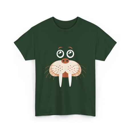 Cute Walrus Animal Costume Walrus T-Shirt - Forest Green