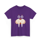 Cute Walrus Animal Costume Walrus T-Shirt - Purple