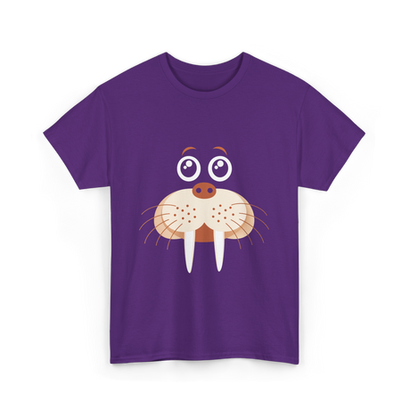 Cute Walrus Animal Costume Walrus T-Shirt - Purple