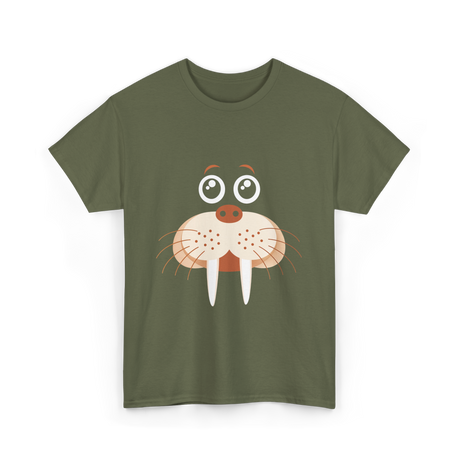 Cute Walrus Animal Costume Walrus T-Shirt - Military Green