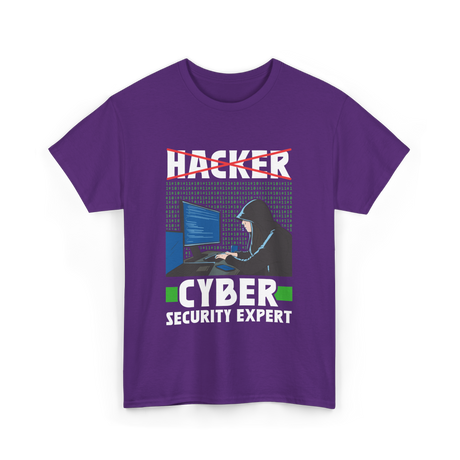 Cyber Security Expert Cyber Security T-Shirt - Purple