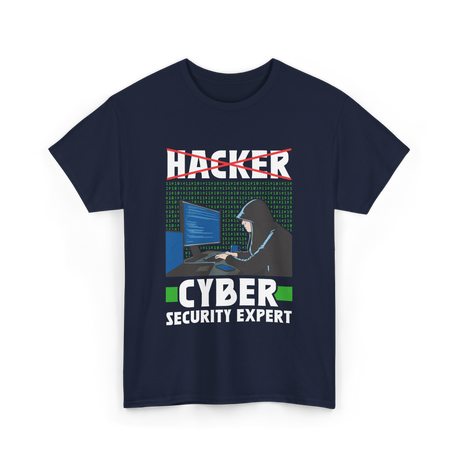 Cyber Security Expert Cyber Security T-Shirt - Navy