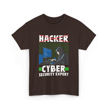 Cyber Security Expert Cyber Security T-Shirt - Dark Chocolate