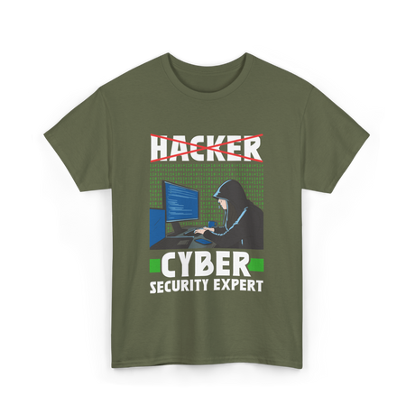 Cyber Security Expert Cyber Security T-Shirt - Military Green