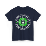 Cyber Security Professional Cybersecurity T-Shirt - Navy