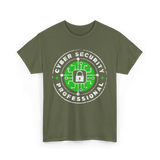 Cyber Security Professional Cybersecurity T-Shirt - Military Green