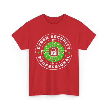 Cyber Security Professional Cybersecurity T-Shirt - Red