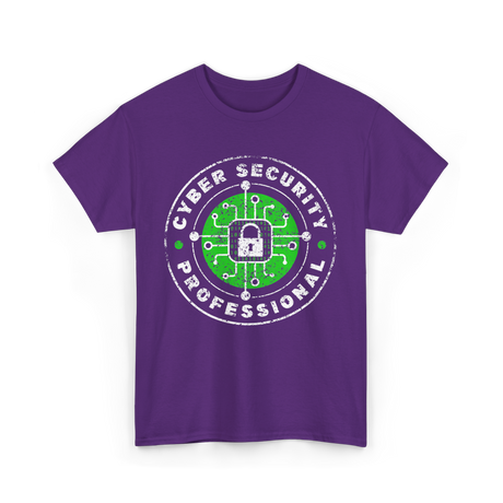 Cyber Security Professional Cybersecurity T-Shirt - Purple