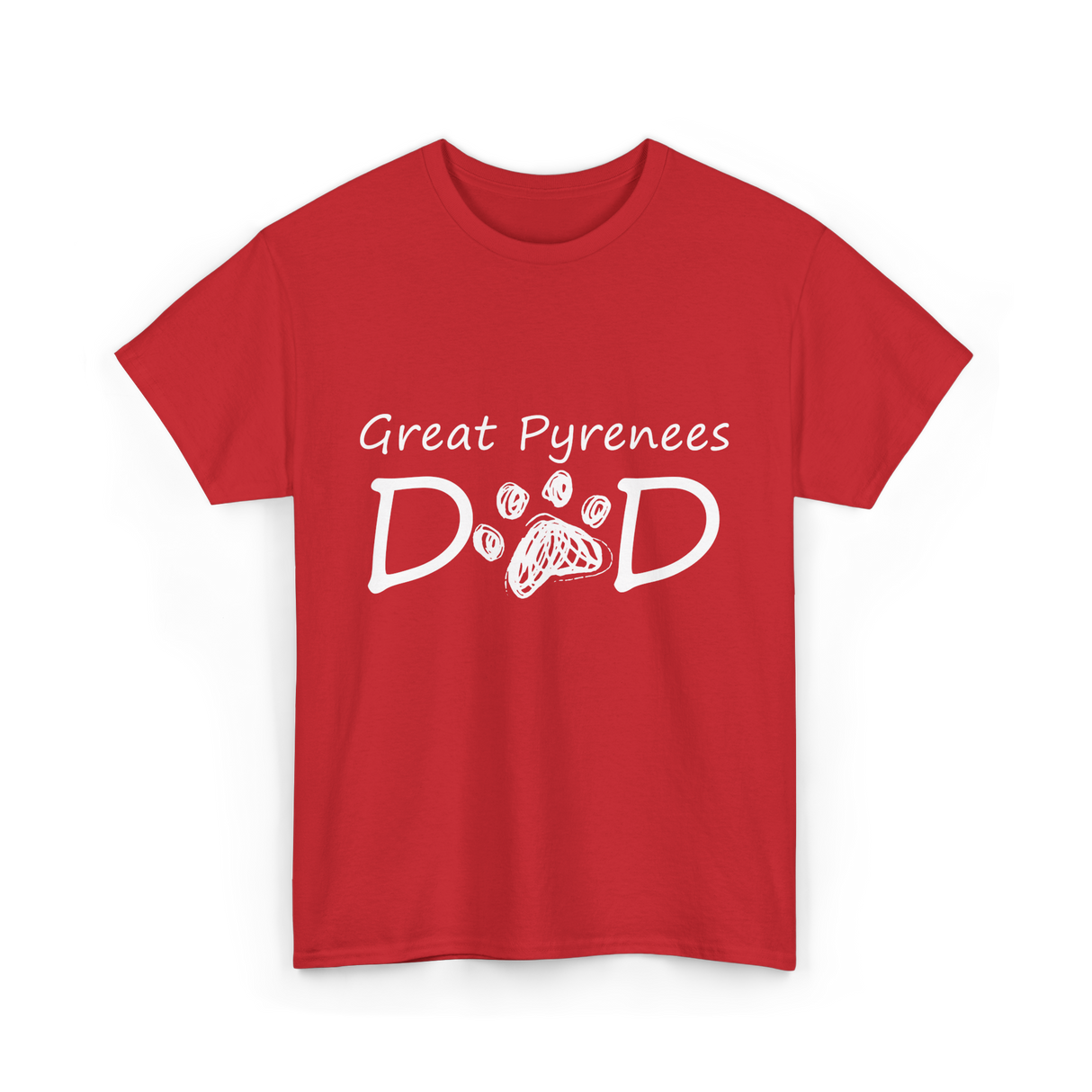 D D Dog Dad Dog Owner T-Shirt - Red