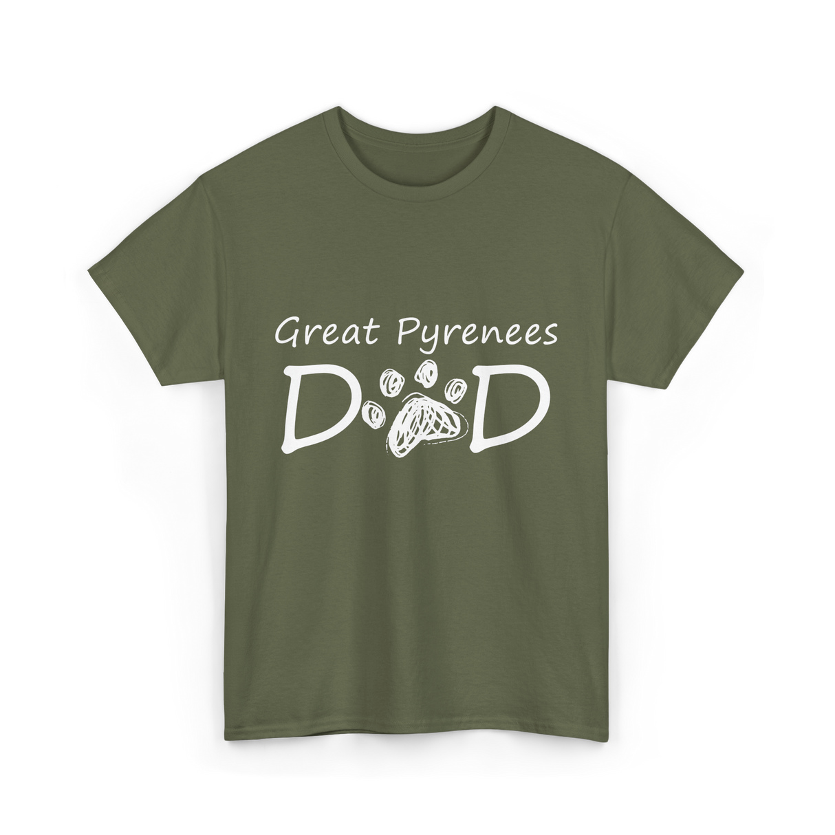 D D Dog Dad Dog Owner T-Shirt - Military Green