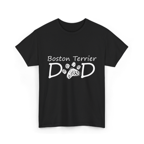 D D Dog Dad Paw T-Shirt - Black