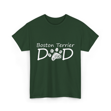 D D Dog Dad Paw T-Shirt - Forest Green