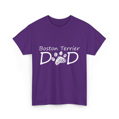 D D Dog Dad Paw T-Shirt - Purple