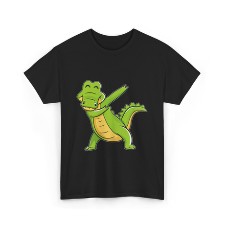 Dabbing Alligator Crocodile Kids T-Shirt - Black